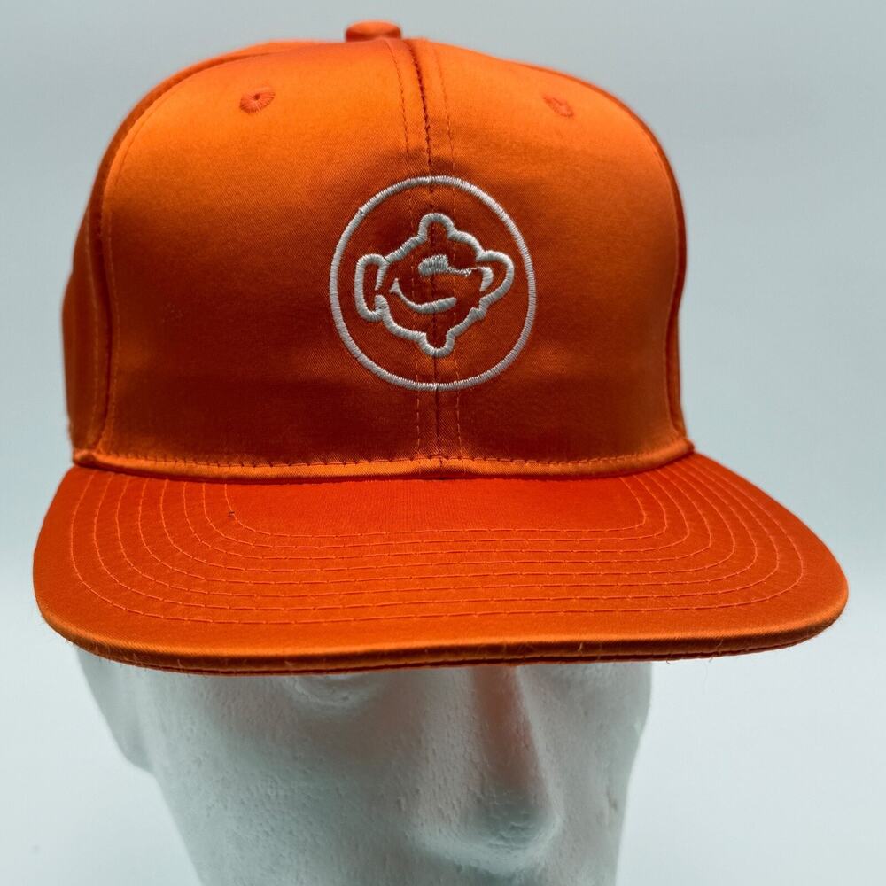 Orange Satin Player Snapback Hat Professional Style